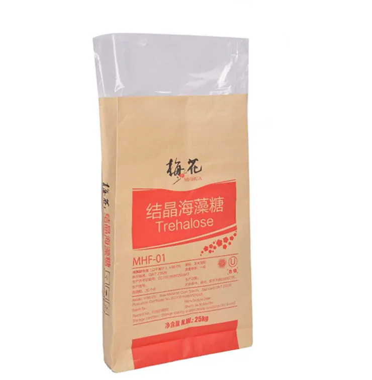 10kg 25kg Milk Powder Flour Sugar Packaging Plastic Lined Kraft Paper Bags