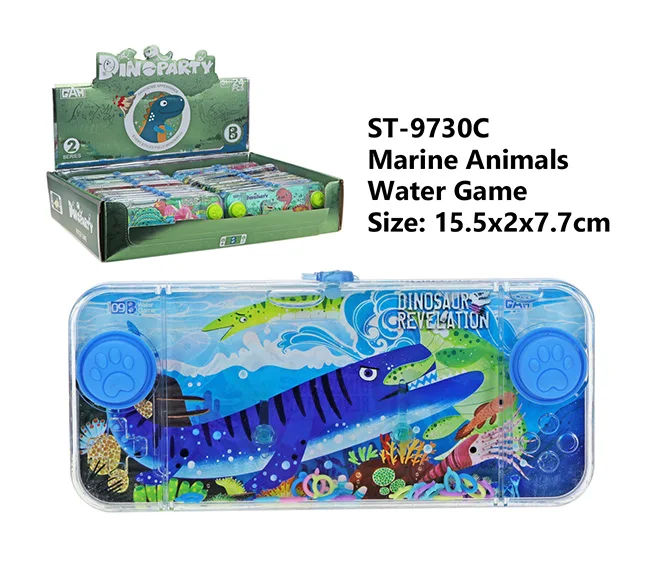 Classic Retro Game Set Transparent Kids Ring Toss Toy Parent-Child Water Game with Dinosaur and Unicorn Educational Design