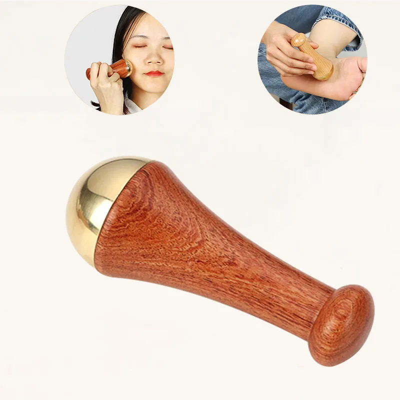 dropshipping products 2024 Kansa Wand wood+copper Massager tool for face lifting and detox massage  massage face  gua sha