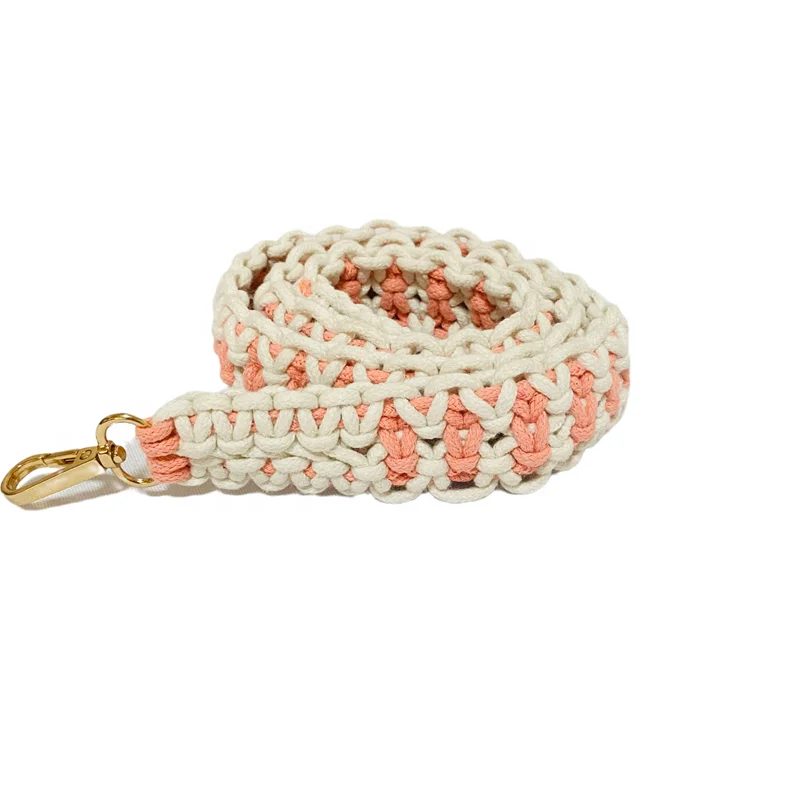 39 inch Shoulder Bag boho strap double color ins fashion stylish macrame crossbody strap