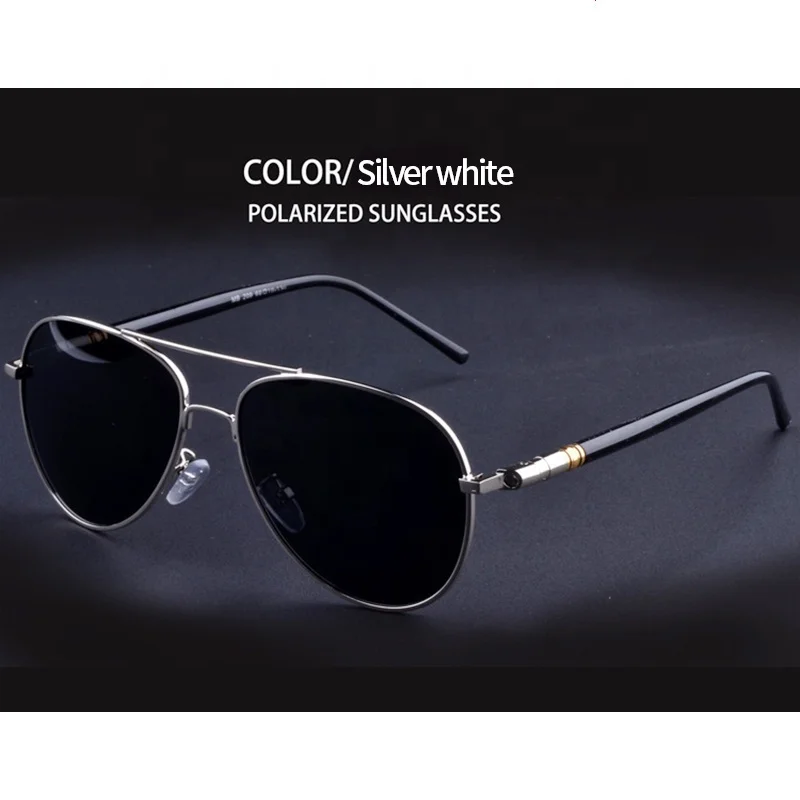 2021 Trendy High Quality Men Sunglasses Polarized Pilot Sunglasses Adjustable Double Bridge Sunglasses Sun Glasses
