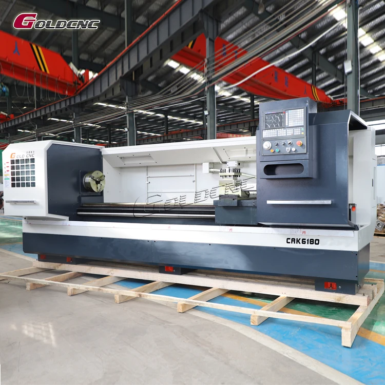 GOLDCNC Automatic CNC Turning Lathe Machine With Turret CAK6180 Precision Metal Turning CNC Lathe Machine