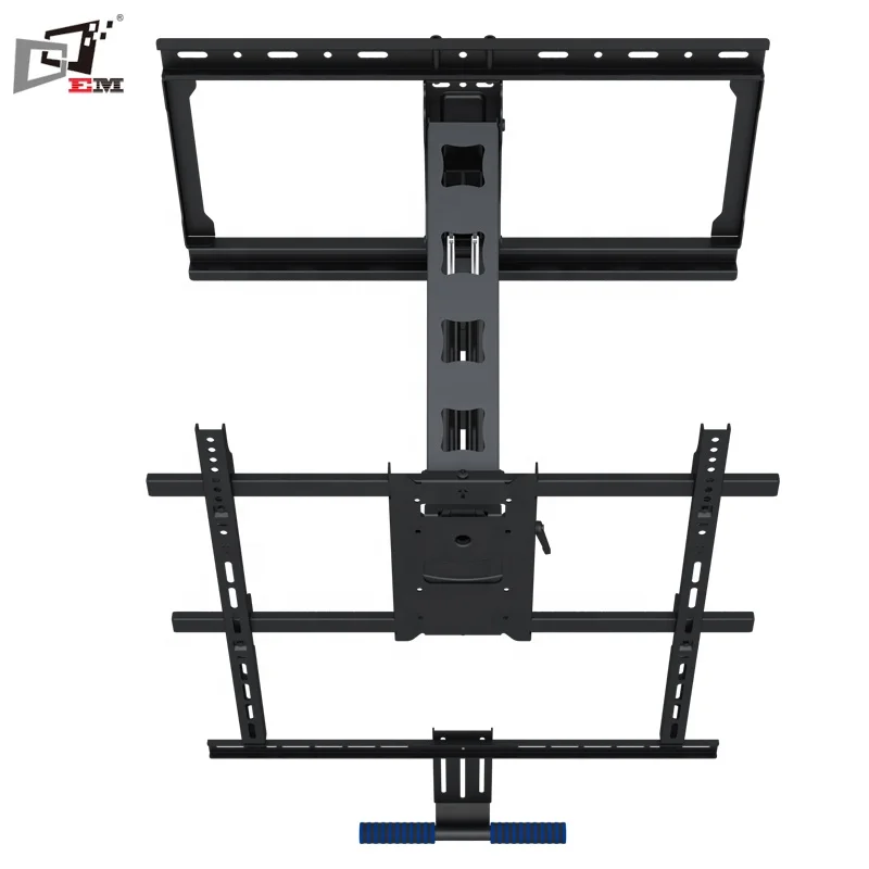 Gas Spring Telescoping LCD TV Wall Mount Up And Down TV Mount For 55 To 85 Inch TV