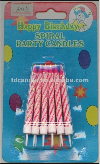 Wholesale Birthday Spiral candles for cake Decorating Delights