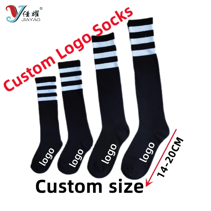 Preppy Style Unisex Uniform Socks Student Color 3 Striped Mid Tube Socks Custom Terry Student Knee High Sock