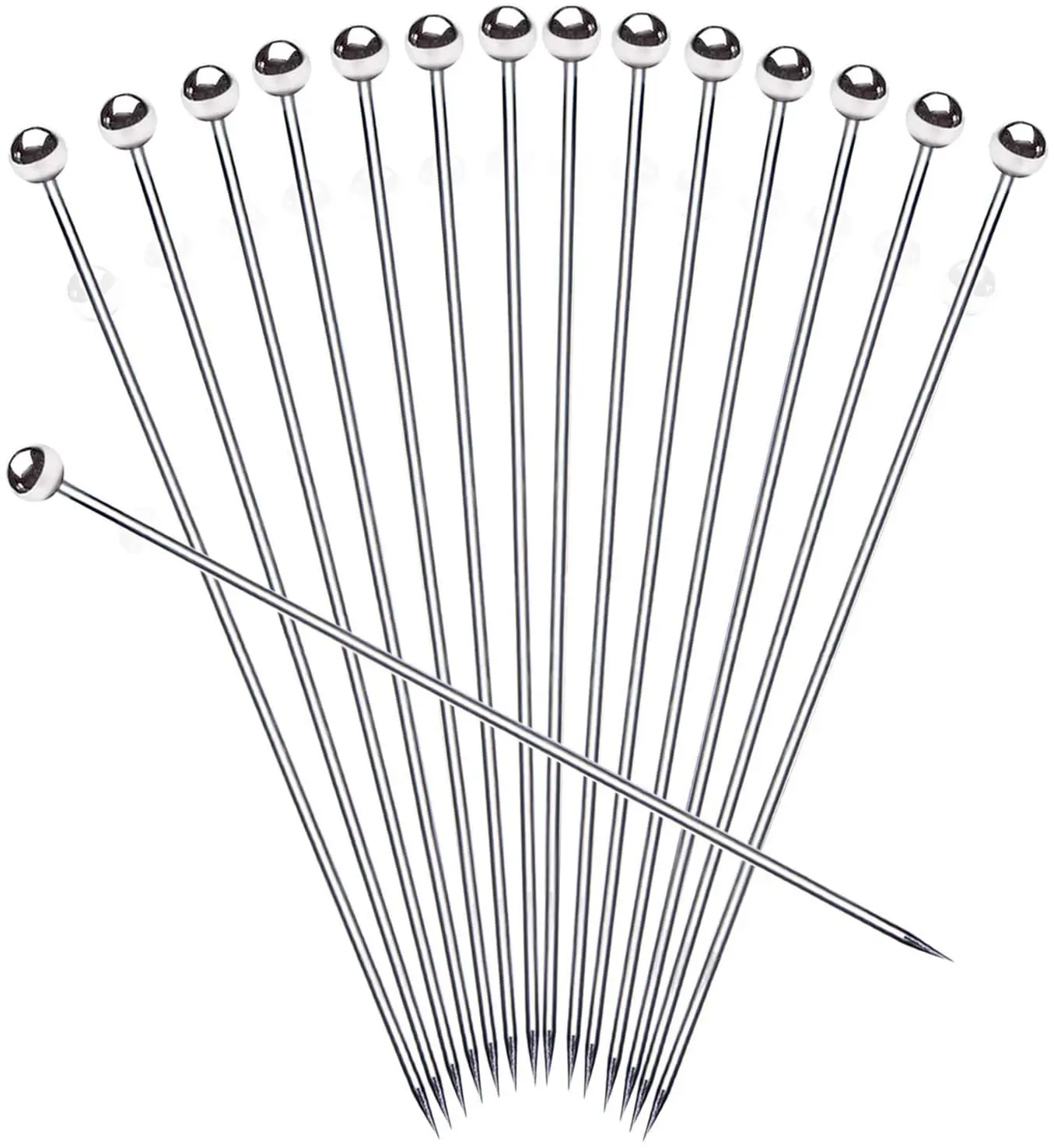 304 Stainless Steel Fruit Pin Metal Cocktail Stick Toothpicks Cocktail Martinis Picks For Olives Appetizers Sandwich