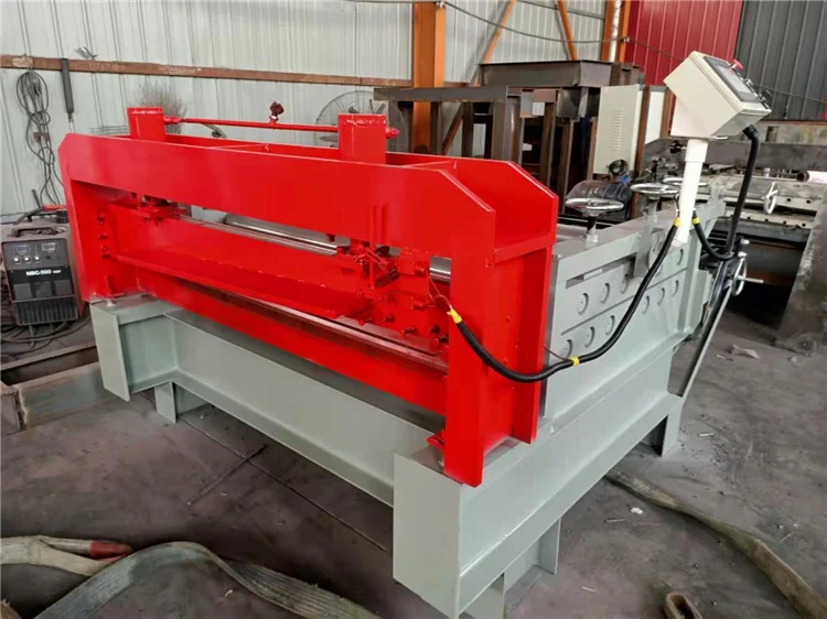 Hydraulic metal coiling straightening leveling cutting machine thin coil decoiler straightener slitting machine