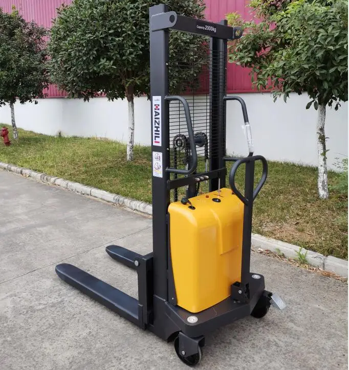 HaizhiLi Handling Equipment Factory offer 1000kg 1.6M good quality material handling equipment semi electric stacker