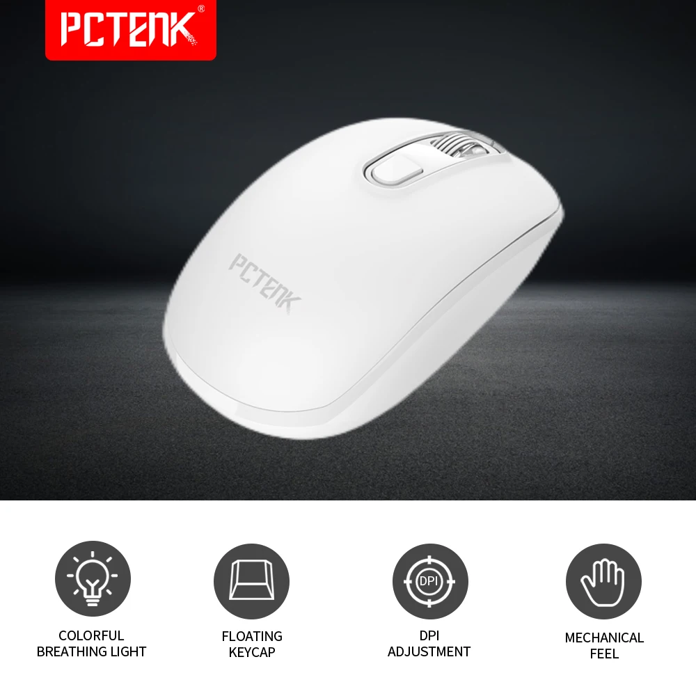 PCTENK office BT mouse Rechargeable Mini ergonomic computer Wireless mouse
