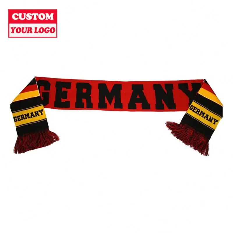 Custom Acrylic Knitted Jacquard Logo Woven Greetings Premium For Men Winter Ladys Scarf