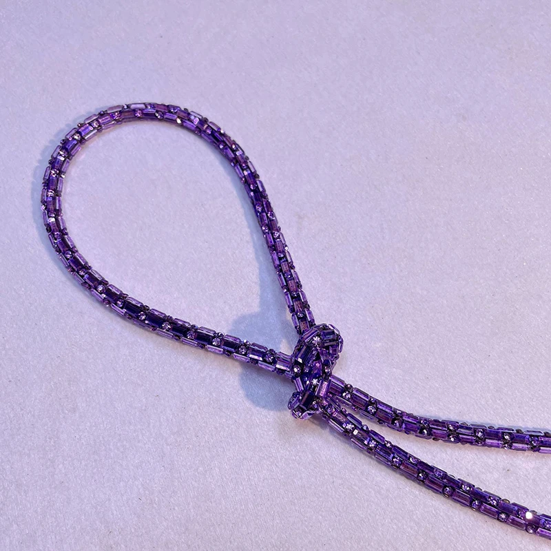 Drawstring Hoodie Rope Jewelry Rhinestone Hot Fix Crystal Decorated Strip Cord Rhinestone Stone Strip for Shoes Shoe Decoration
