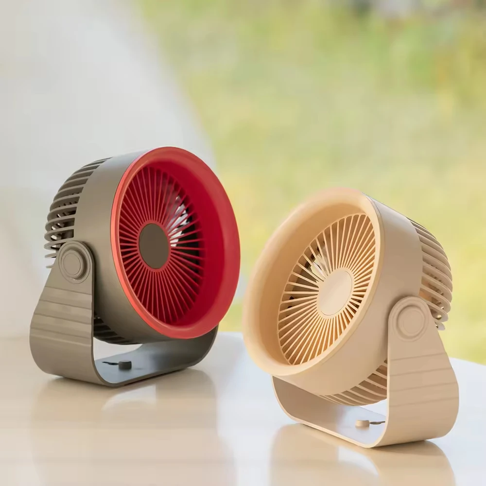 Portable Oscillating USB/Electric/Battery-Powered Rechargeable Mini Desk Top Fan for Office or Desktop Use