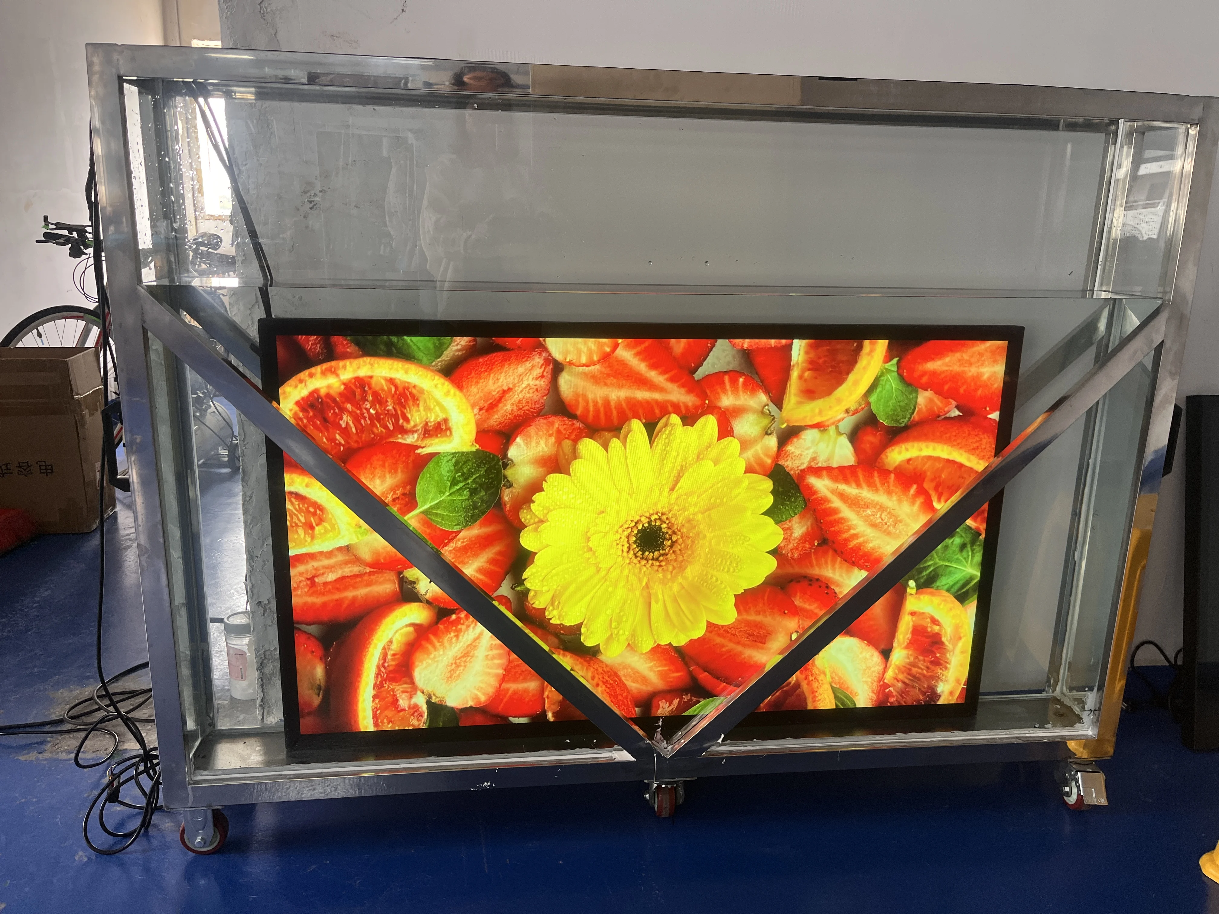 Bus Arrival Display 55 inch IPS Outdoor IP67 Waterproof LCD Panel 4000Nitts  Bus Information Kiosk LCD Display Digital Signage