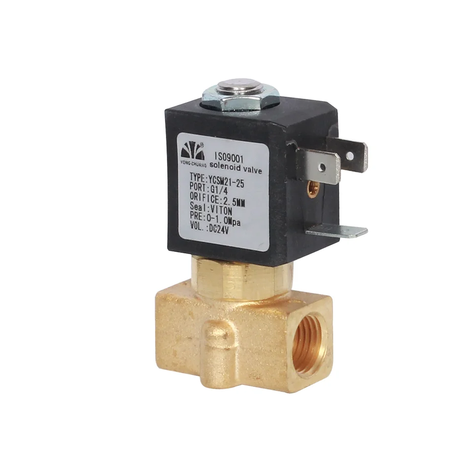 Yongchuang YCG21 3 Way Miniature Low Price Steam  Water air Brass Stainless Steel Solenoid Valves Ac220v
