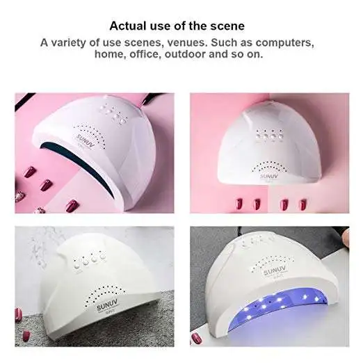 SUNone SUNUV 48W  Nail Dryer UV Lamp Led Light for Gels Polishes with Sensor 3 Timer