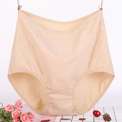 XL~ 6XL 95% Cotton Big Size Underwear Fat Women High Waist Plus Size Ladies Panties For 40~100kg Fat Girl