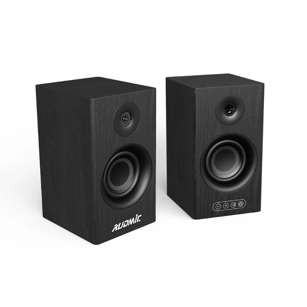 Wholesale Wooden High End Stereo 3D Hifi Sound Professional Home Audio Speaker Heavy Bass Bluetooth Desktop 2.0 Speaker