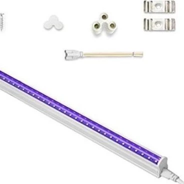 High Quality UVA T8 LED Tube Integrated Light Black Light 365nm 2FT 60cm 8W 9W Clear Cover for Banknote Verification