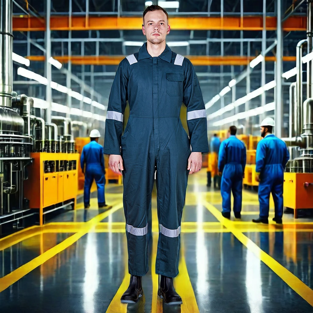 One Piece Mechanic Mining Welding Men  Safety Workwear Coverall Work Clothes Coverall