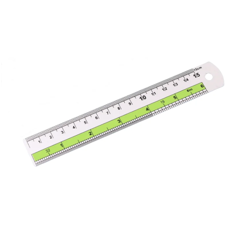 The New Flexible Stainless Steel Etched Scale Metallic Straight Ruler for Student to Draw Straight Lin