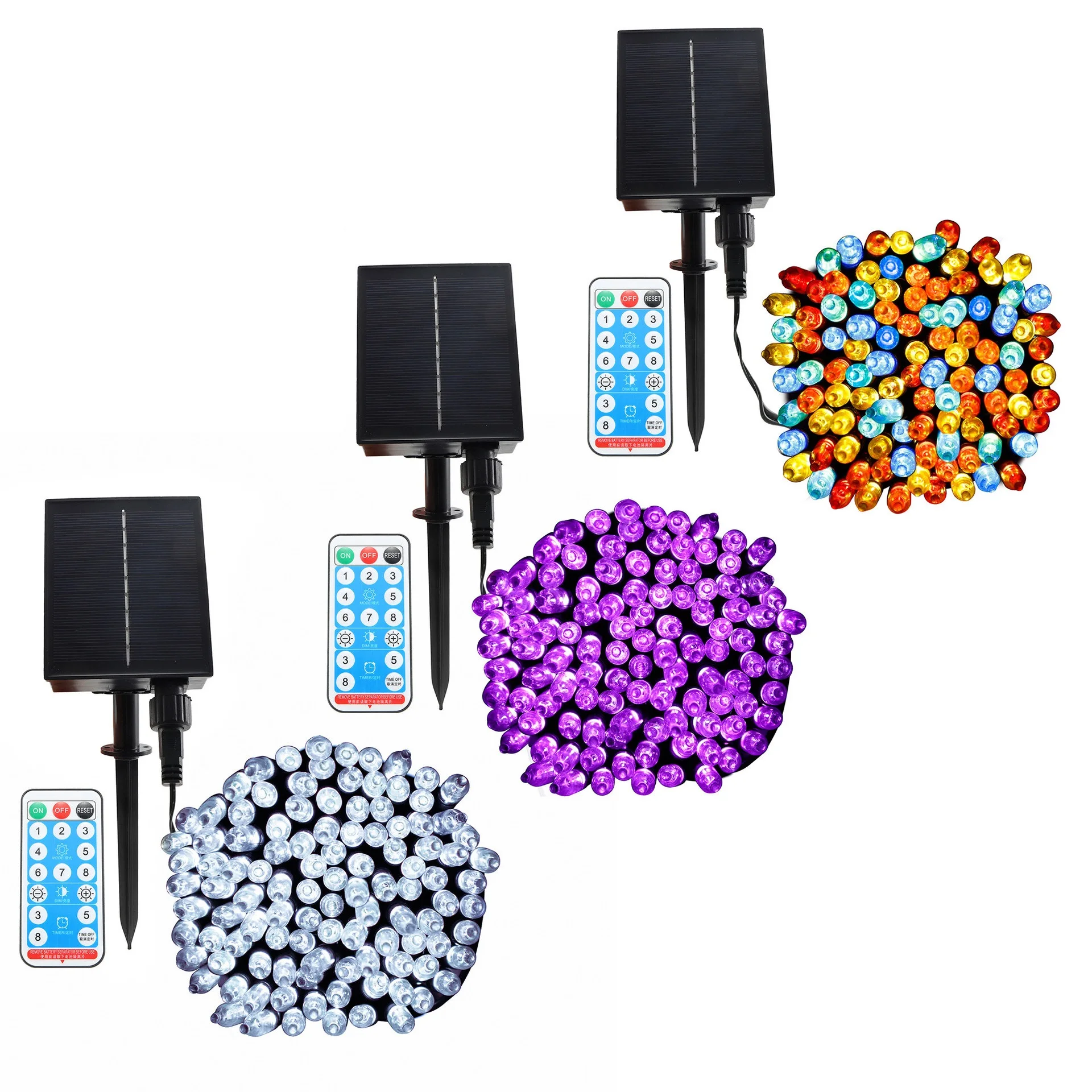 Solar Christmas Outdoor Waterproof Garden String Lights 72ft 200 Led 8 Modes Fairy Lights For Xmas Yard Porch Camping Decoration