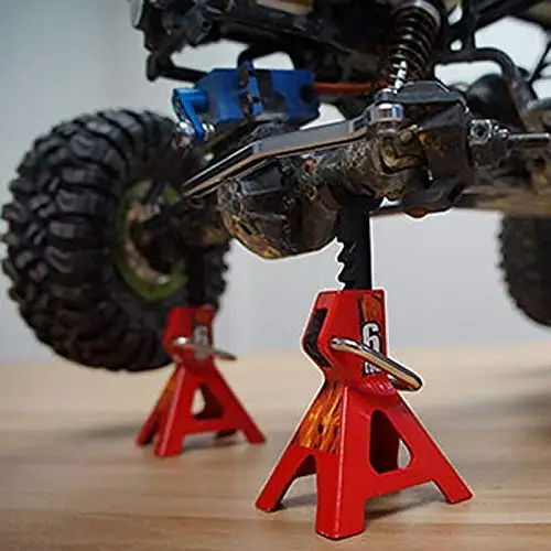 RC Car Jack Stand Metal 6 Ton Accessories Tool for 1/10 RC Crawler Truck TRX-4 Trx4 Axial SCX10 Wraith Gelande