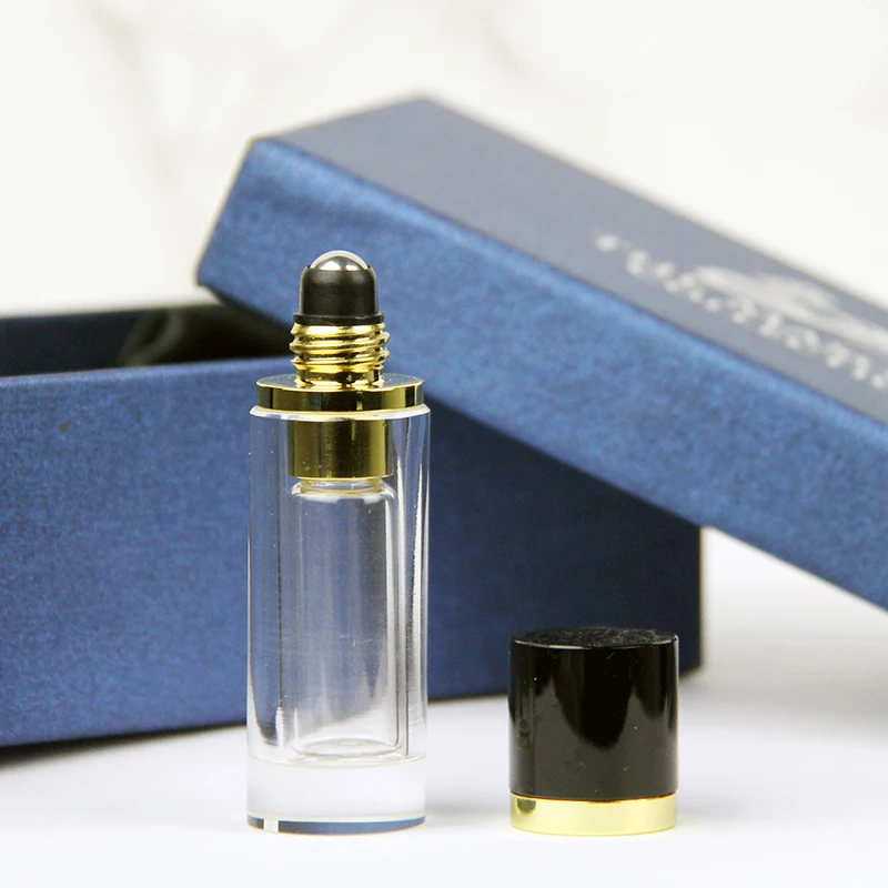 Glass Crystal Roll On Deodorant Bottles Perfume Essential Oil Roller Bottles With Metal Roller Ball