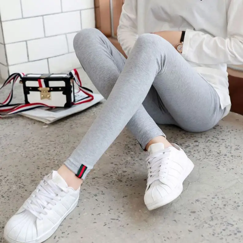 Wholesale New Spring Long Pregnant Woman Korean Fashion Solid Color Casual Pants Leggings