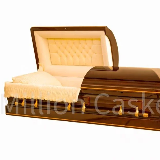 luxurious USA standard funeral metal steel casket and coffin with wholesale from funeral supplier million casket  high  quality