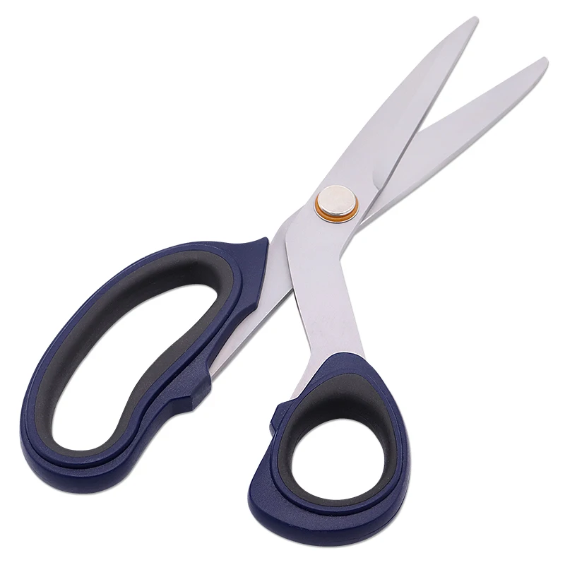 professional carbon steel vintage embroidery fabric sewing shears blue grey titanium tailor scissors
