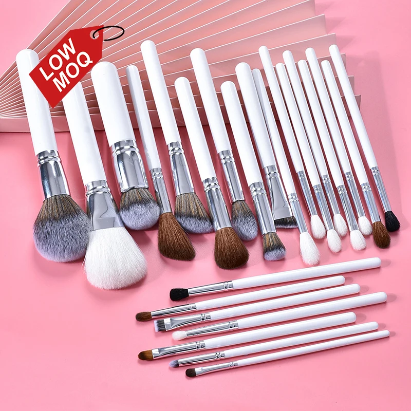 Hot Selling 26/16pcs White Cosmetic Make Up Brushes Private Label Vegan Makeup Brush Set