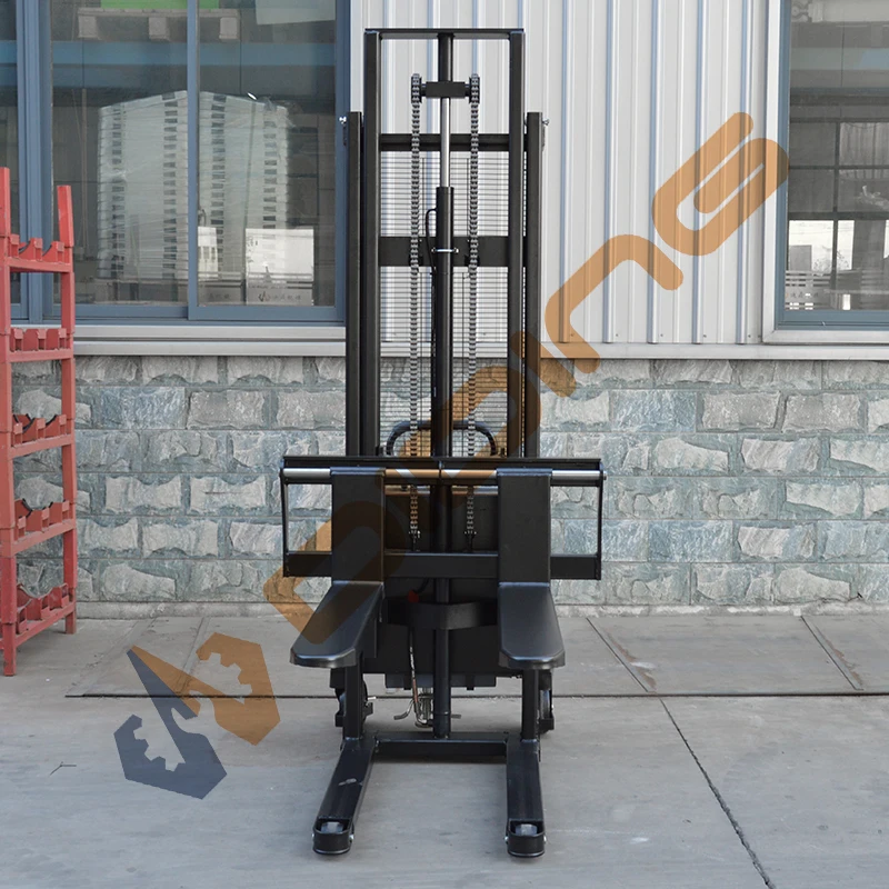 1000kg 1ton 1500kg Semi-electric Pallet Stacker hot sale Mini Pallet Stacker with High quality brake
