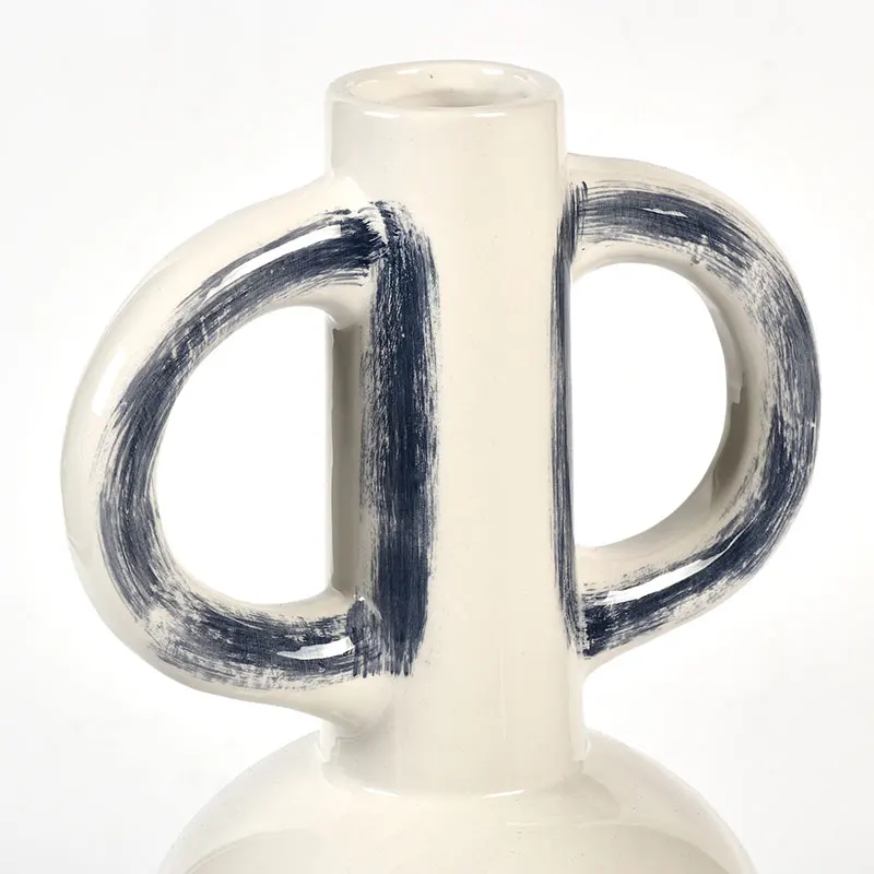 Luxury Home Nordic Modern Decoration Geometry Shape Ceramic Vase Flower And Candle Vases