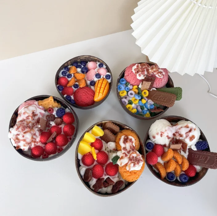 Coconut Shell Aroma Candle All Natural 100% Soy Wax Smokeless Aroma Candle