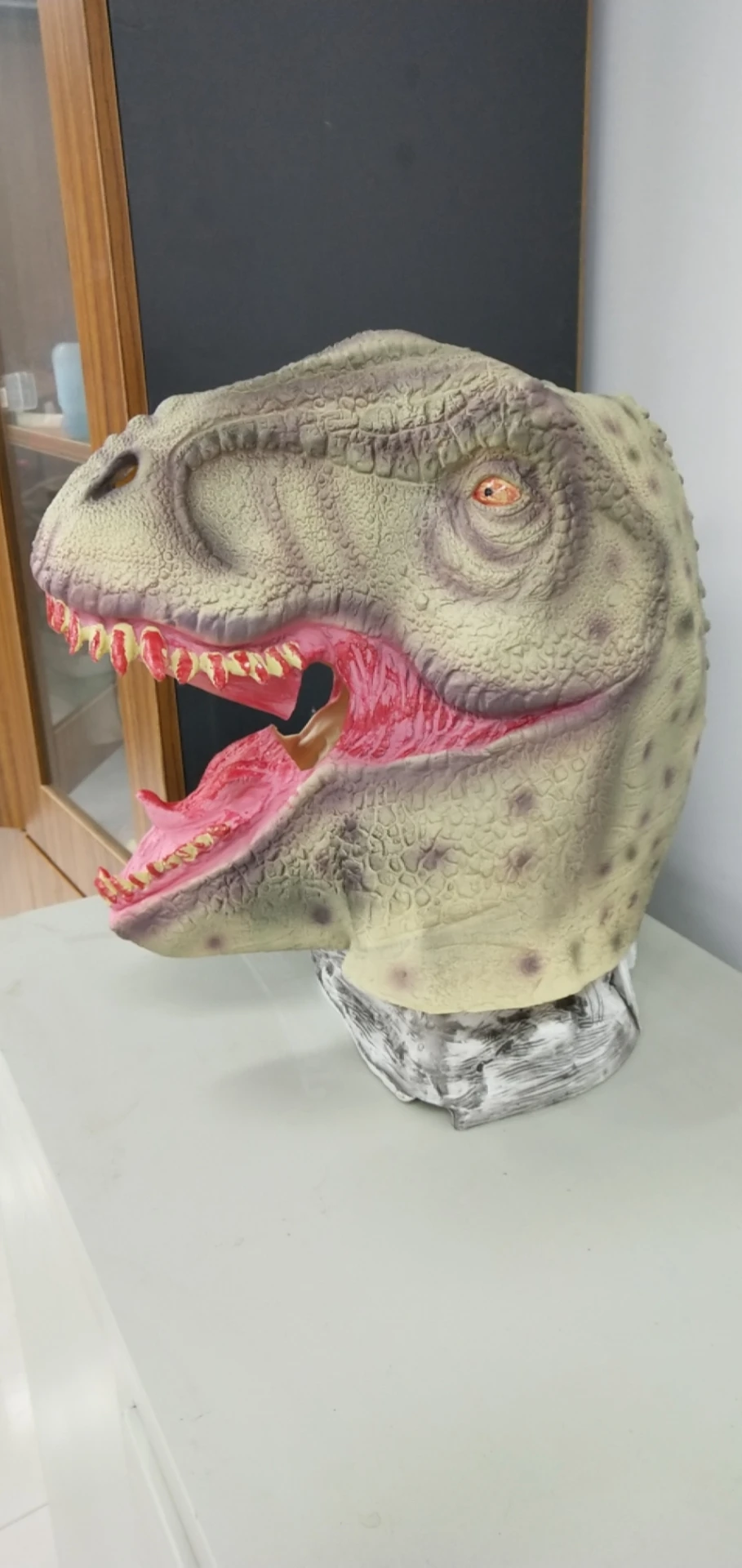 Halloween Dinosaur Mask T Rex Fancy Dress Latex Overhead Adult Deluxe New