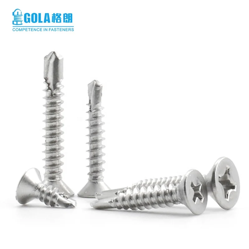 SS316 Self-drilling Screws Stainless Steel Flat Head Self Drilling Screw
