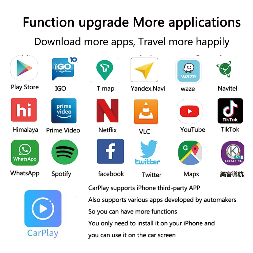 NEW 2+32GB Android AI CarPlay Box For Toyota Ford Buick Cadillac Mazda Dodge Suzuki Nissan USB AI Android Box Car Video Module