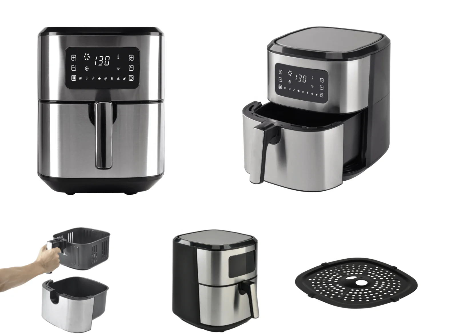 march expo 2023 glass airfry wifi electric potato fryer airfrayer