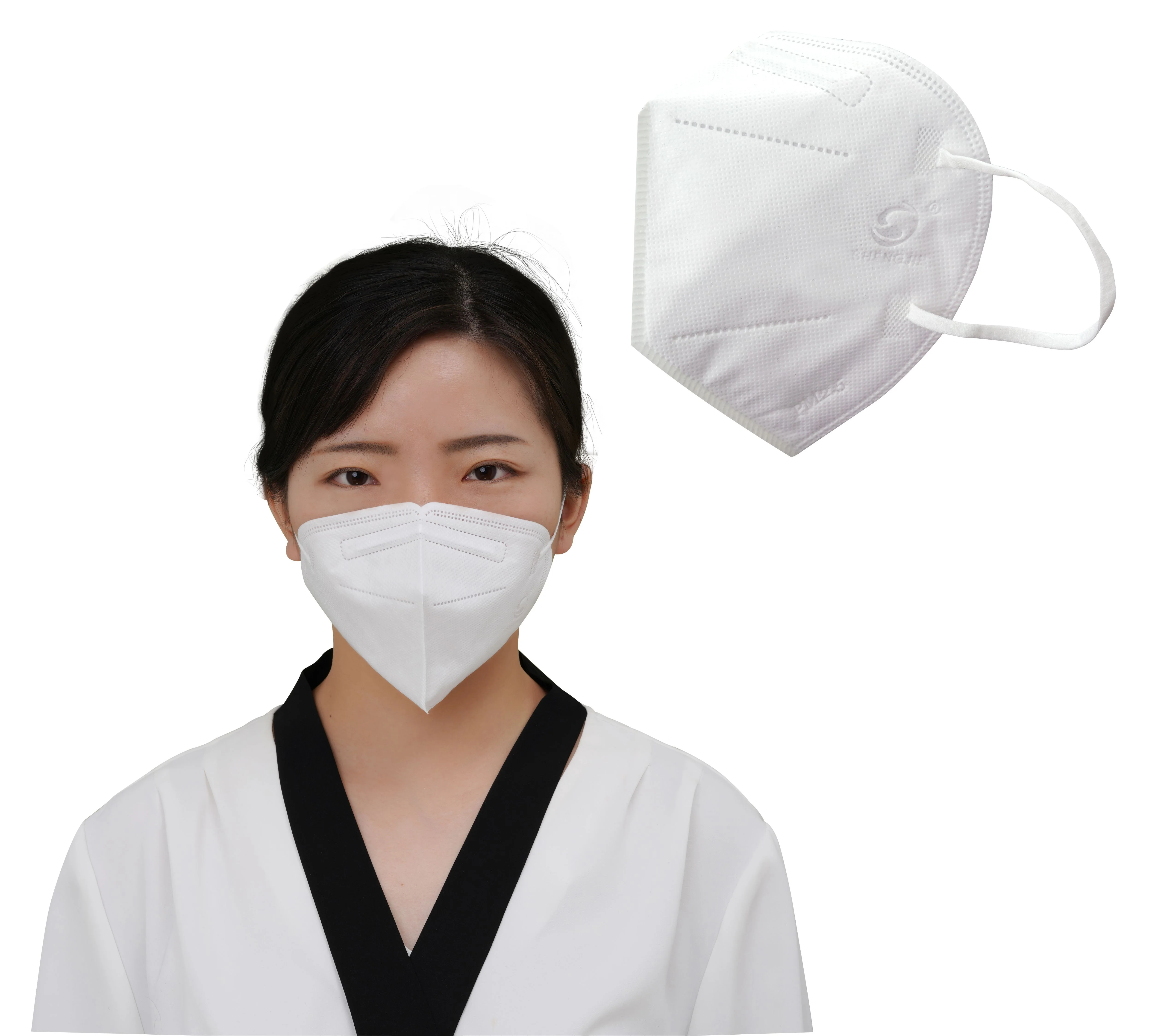 
3 Ply Surgical Mask TUV Test Type IIR Medical Mask 98% Filtration Efficiency Medical Face Mask Class II Protection White Model B 
