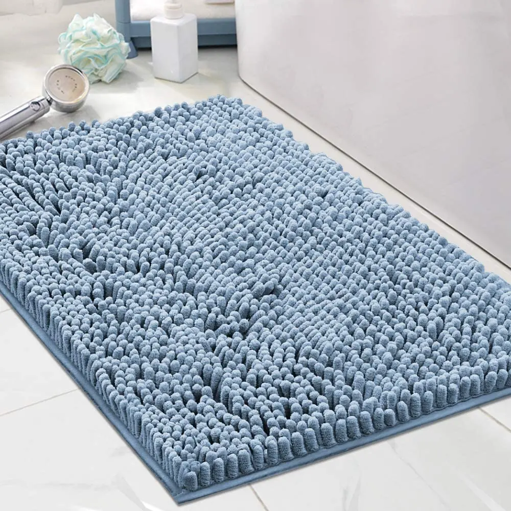 Non Slip Chenille Bath Mats for Bathroom Rugs Door Mat High Density Luxury Modern Extra Soft Absorbent Shaggy Microfiber 1000pcs