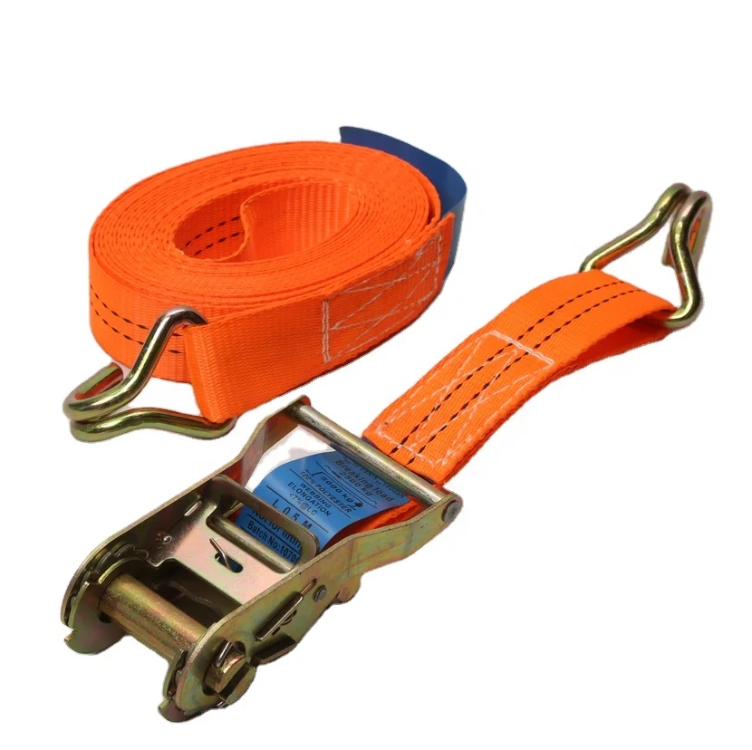 1.5 inch 2.5tons vehicle kayak trailer tie-down belt hardware webbing heavy duty ratchet tie down strap