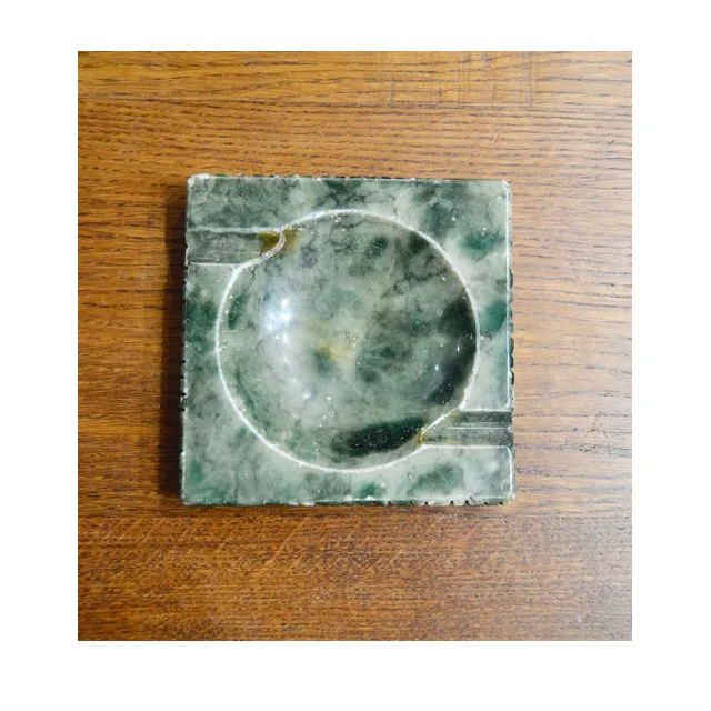 Green Marble Square Shape Ashtray In Custom Design