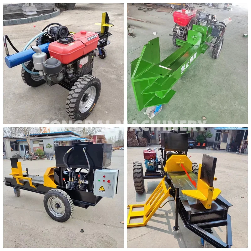 25 Ton Wood Splitter Hydraulic Electric Log Splitting Machine Tree Stump Cutter For Sale