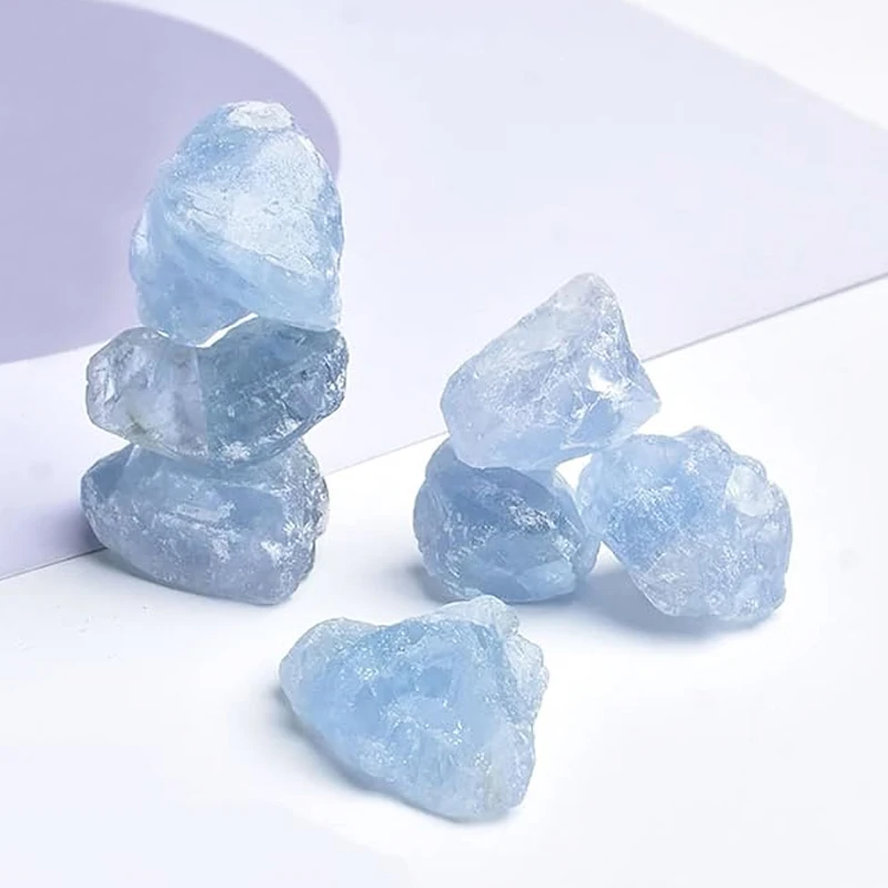 Wholesale Factory Produced Aquamarine Natural Raw Crystal Stone Home Decoration Spiritual Healing Stone For Gift