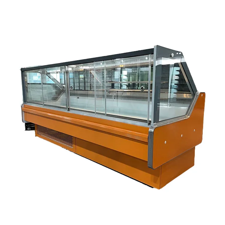 Customized Service Counter Meat Display Chiller Butcher Meat Refrigerator Supermarket Meat Display Refrigerator Showcase