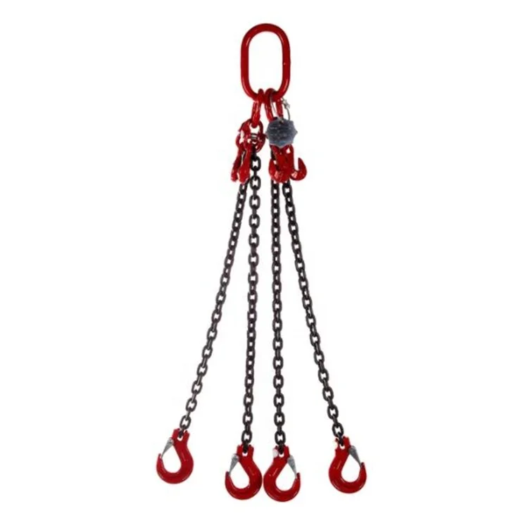 Rigging 4 strand chain sling 4 legs adjustable lifting chain sling