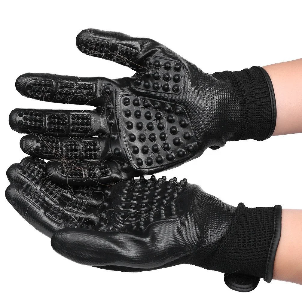 Factory Price Pets Cleaning Massage Gloves Cat Dog Grooming Tools Environmental Rubber Gloves