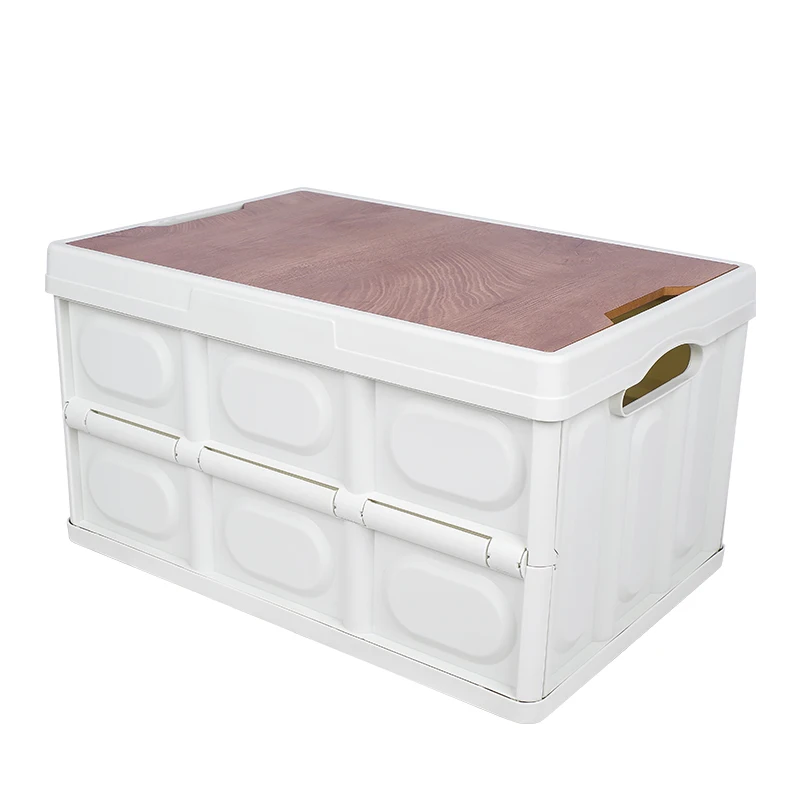 Outdoor storage  foldable  bag plastic cube storage box and trash can car storage box