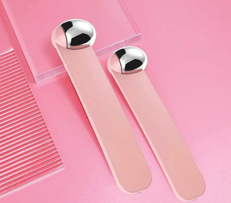 Cold Massage Roller Ball Cold Therapy Ice Roller Ball with Handle Relieve Muscle Pain  Pink