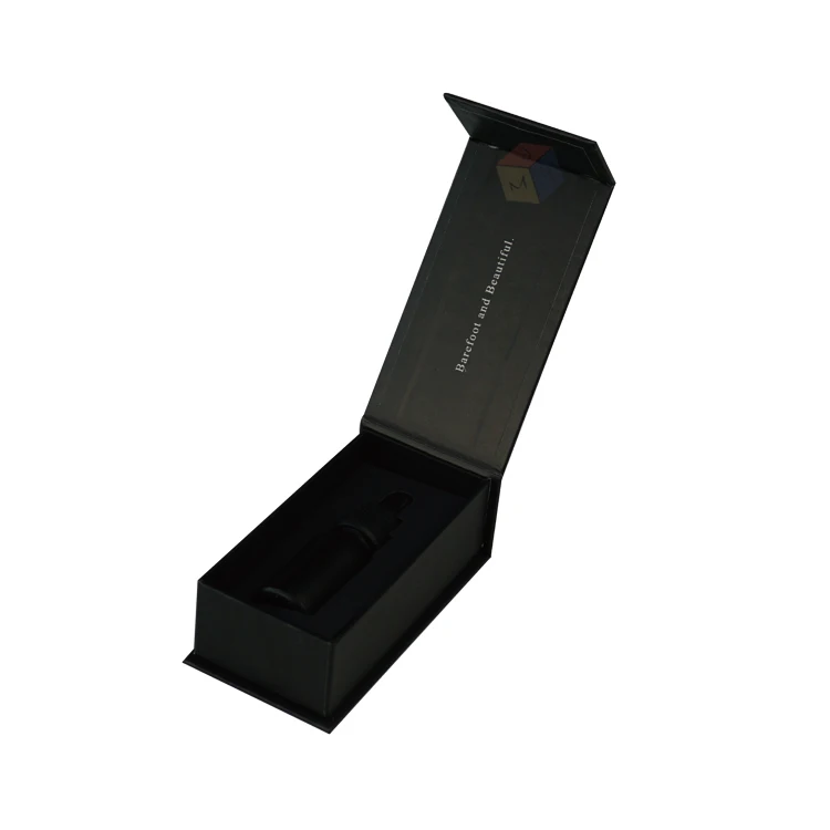 matte black custom printed rigid cardboard magnetic closure paper gift dropper bottle hemp essential cbd oil packaging box